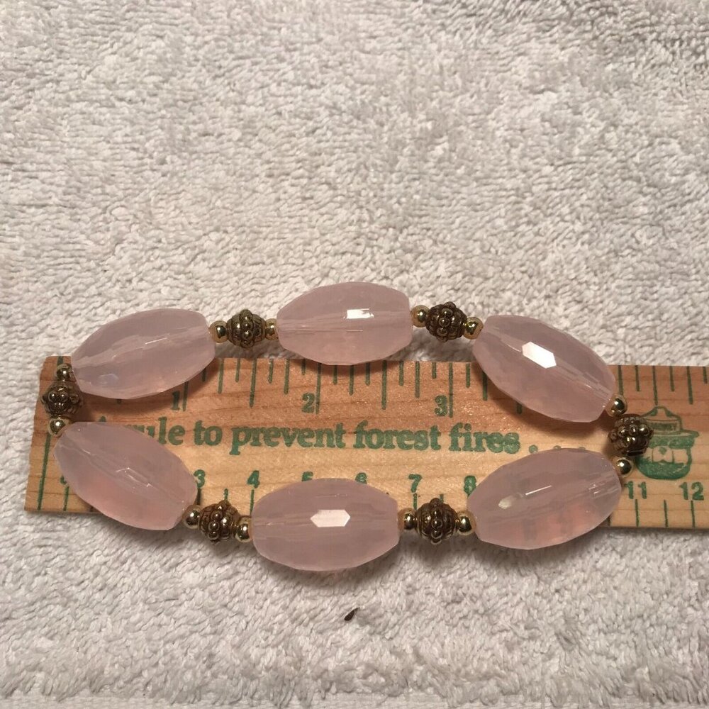 2007 Avon Bold Beaded Stretch Bracelet - Pink‎ - Picture 7 of 8